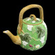 Majolica green Tea Pot "George Sand"