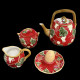 Majolica red Tea Pot "George Sand"