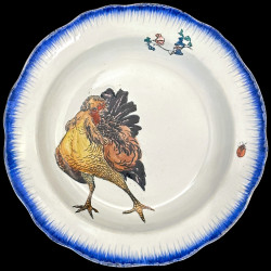 Bracquemond coq assiette creuse