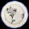 Bracquemond assiette creuse motif de fleurs, oiseau et insectes D 24 cm
