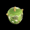 Majolica green Sugar Pot "George Sand"