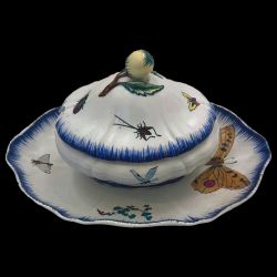 Bracquemond Papillon & Campanule jaune assiette D 24,5 cm
