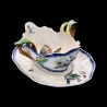 Bracquemond saucière avec plateau motif poisson, papillons et légumes