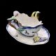 Bracquemond Moineau & Campanule blanc assiette D 24,5 cm