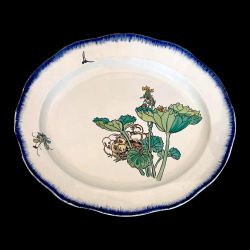 Bracquemond Purple Iris & Butterfly plate D 25 cm