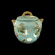 Sucrier faïence turquoise "George Sand"