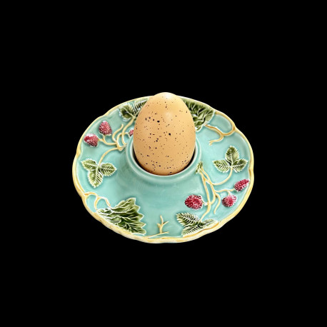 Majolica turquoise Egg Cup "George Sand"