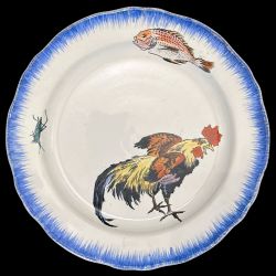 Bracquemond Sparrow & Pink Bellflower plate D 25 cm