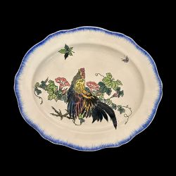 Bracquemond Cornflower & Butterfly plate D 24,5 cm