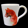 Majolica fox mug