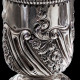 Soupoudreuse à sucre style rocaille en argent, Angleterre, 1896