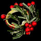Rond de serviette houx Christmas Time