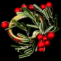 Rond de serviette houx Christmas Time