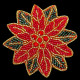 Beaded coaster Poinsettia