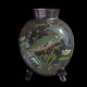 Vase Art Déco en verre émaillé, décor de carpes, Moser, fin XIXe
