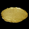 Golden Round Plate Maple Leaf