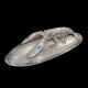 Silverplated metal serving dish with large lobster by Franco Lapini, circa 1970