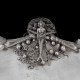 Pewter presentation platter with a mermaid by Piero Figura