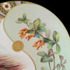 Rare assiette en porcelaine à décor de plume de paon, Christopher Dresser pour Minton, 1876