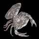 Plat à caviar en forme de crabe par Piero Figura