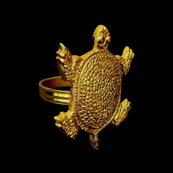 Gold turtle napkin ring