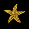 Gold starfish napkin ring