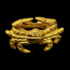 Ronde serviette doré Crabe