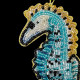 Beaded blue seahorse