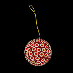 Red Beaded Ball Treasure Christmas Time