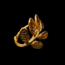 Gold leaf napkin ring