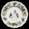 Assiette à dessert faïence Bonhomme de neige et enfants Red Nose