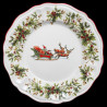 Majolica Santa Claus' sleigh table plate Red nose