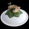 Assiette creuse avec cloche faïence Canards