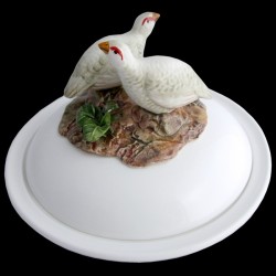 White partridges - dish deep plate 