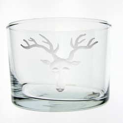 Verre droit bas Tête de Cerf 120 ml H 6 cm D 8,5 cm