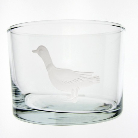 Verre droit bas Canard 120 ml H 6 cm D 8,5 cm