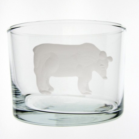 Verre droit bas Ours 120 ml H 6 cm D 8,5 cm