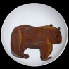 Majolica bear large round dish