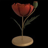 Coquelicot noir base dorée H 20 cm