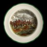 Assiette creuse en faience, chasse d'après Herring