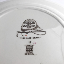 Assiette table en faience, chasse d'après Herring