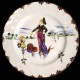 Dessert plate "Le Parisien" 19th century Creil