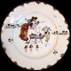 Dinner plate "Le Parisien" 19th century Creil