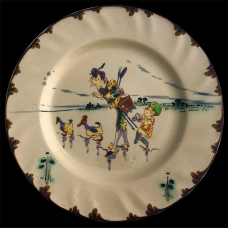 Dinner plate "Le Parisien" 19th century Creil