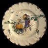 Dinner plate "Le Parisien" 19th century Creil Pumpkin