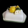 Majolica lemon butter dish