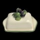 Majolica Olives butter dish