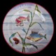 Tin plate "The Fantastic World" Blue Fish