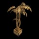 Gilted palm table centerpiece