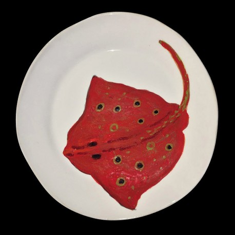 Majolica dinner plate Ray